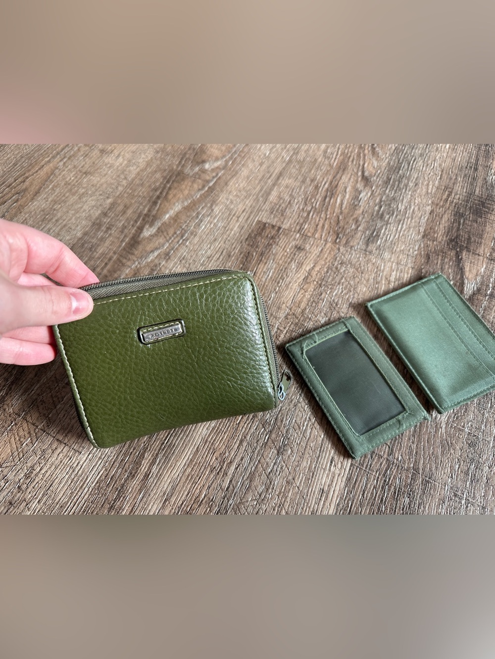Rosetti Olive Green Faux Leather Shoulder Bag & Matching Wallet Set - Picture 7 of 8